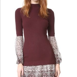 Sweater shirt combo dress